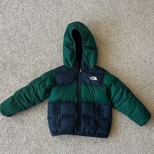 The North Face Forest Green and Navy Hooded Jacket